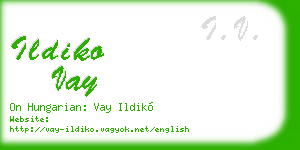 ildiko vay business card